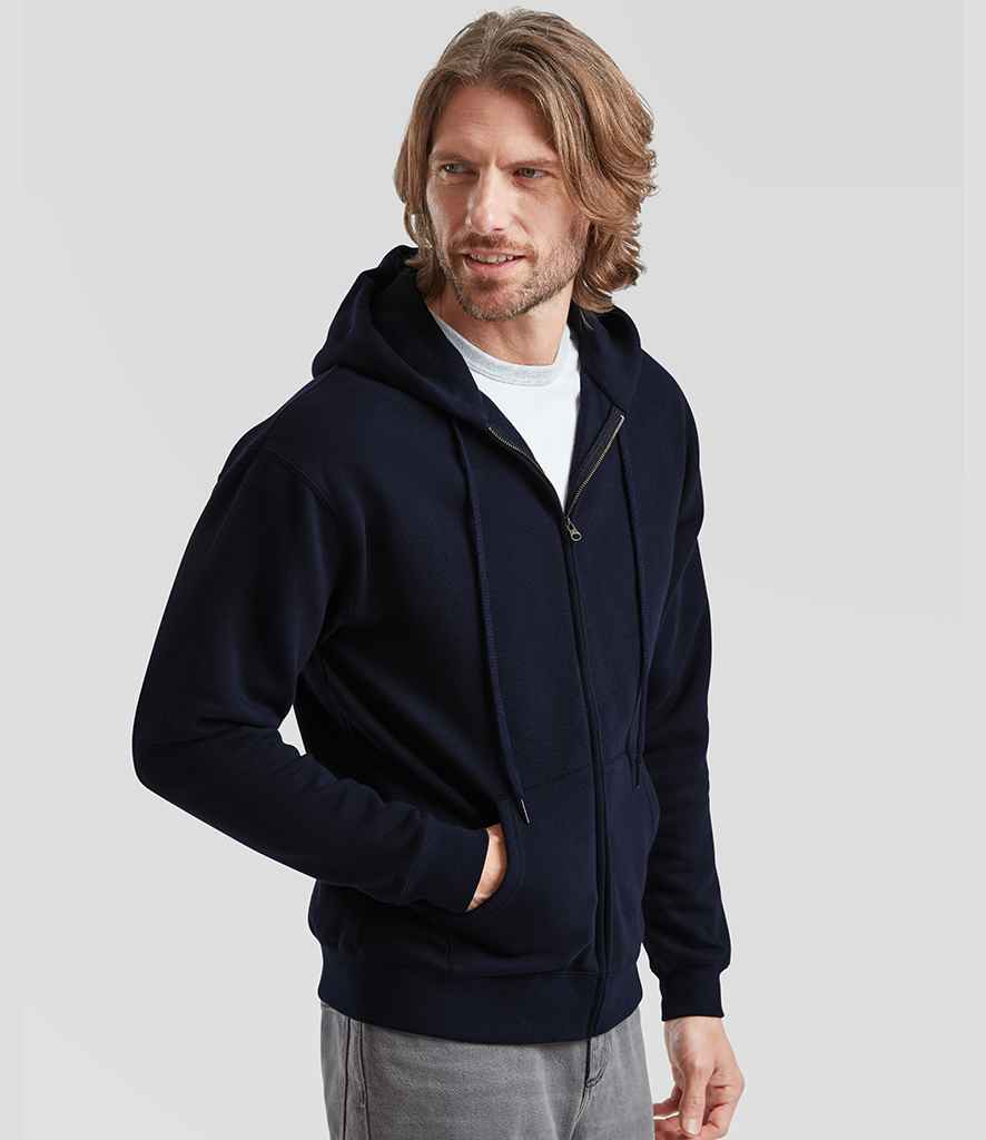 Fruit of the Loom Fruit of the Loom Premium Zip Hooded Sweatshirt Deep Navy