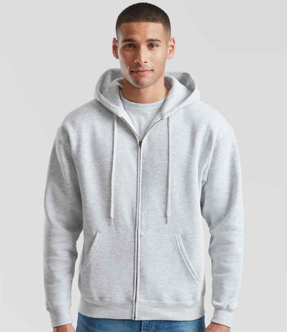 Fruit of the Loom Fruit of the Loom Premium Zip Hooded Sweatshirt Heather Grey