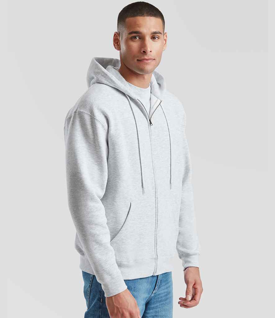 Fruit of the Loom Fruit of the Loom Premium Zip Hooded Sweatshirt Heather Grey