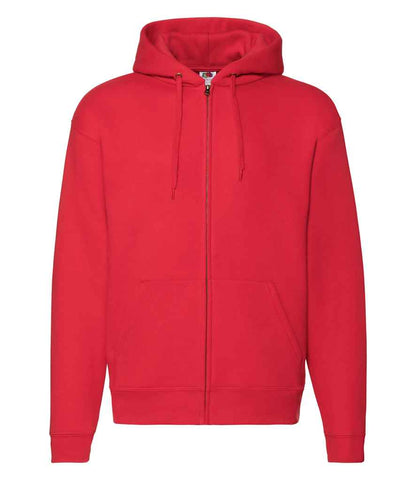 Fruit of the Loom Premium Zip Hooded Sweatshirt in Red