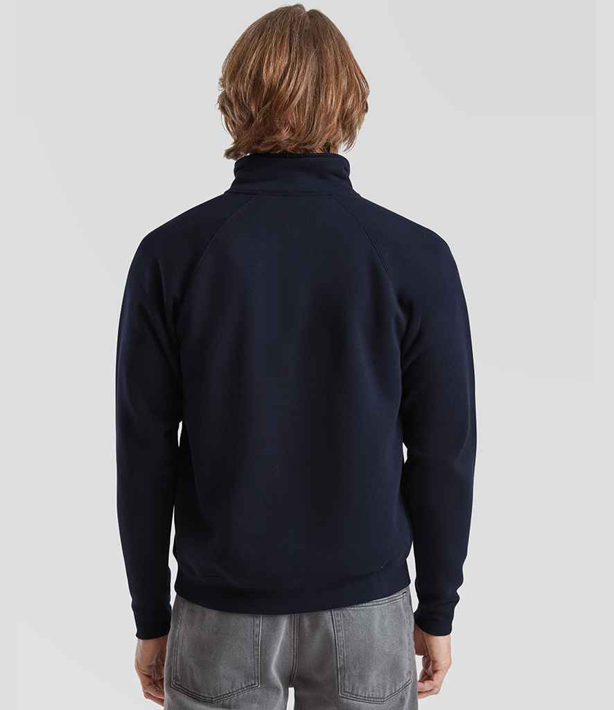 Fruit of the Loom Fruit of the Loom Premium Zip Neck Sweatshirt Deep Navy