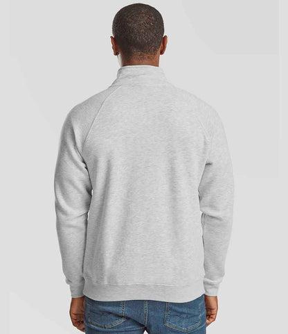 Fruit of the Loom Fruit of the Loom Premium Zip Neck Sweatshirt Heather Grey
