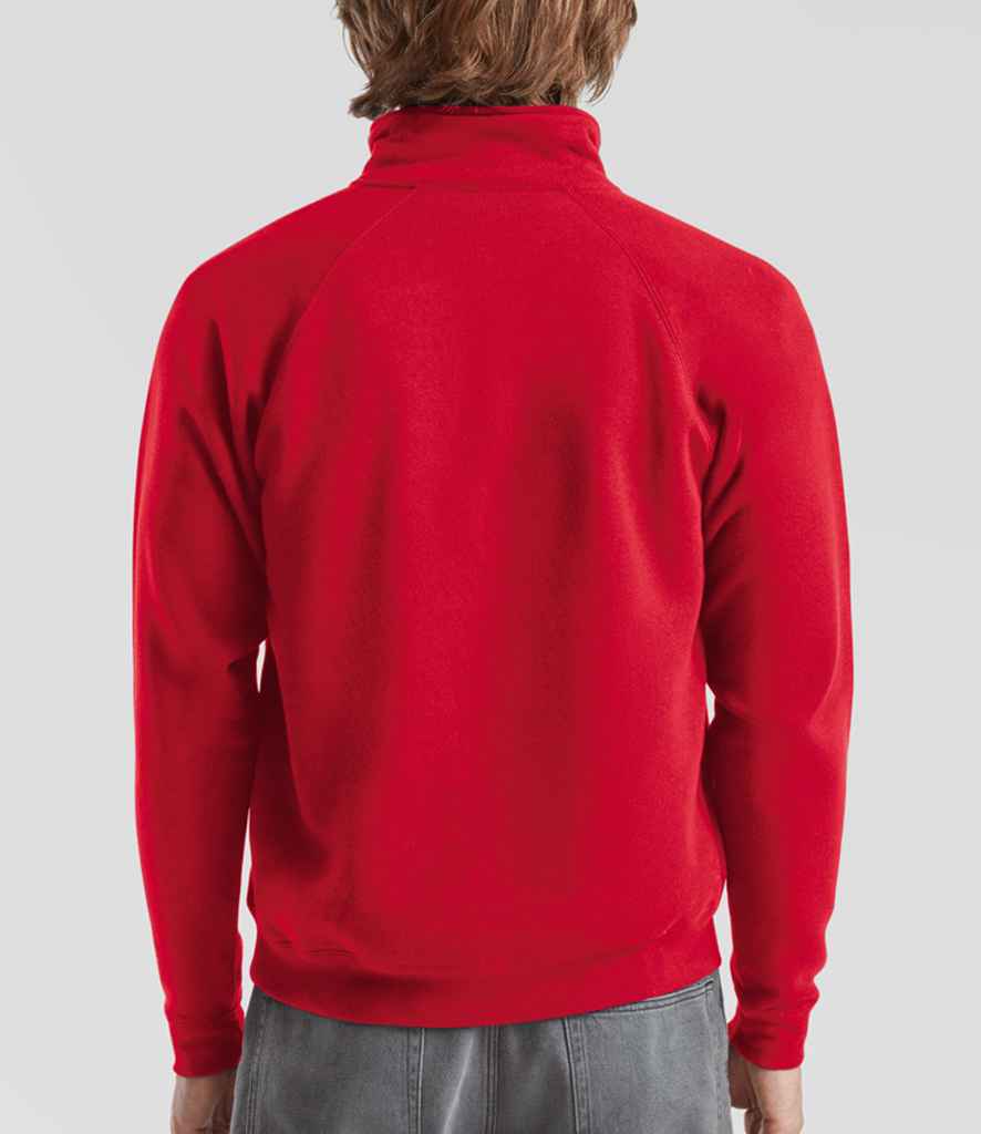 Fruit of the Loom Fruit of the Loom Premium Zip Neck Sweatshirt Red