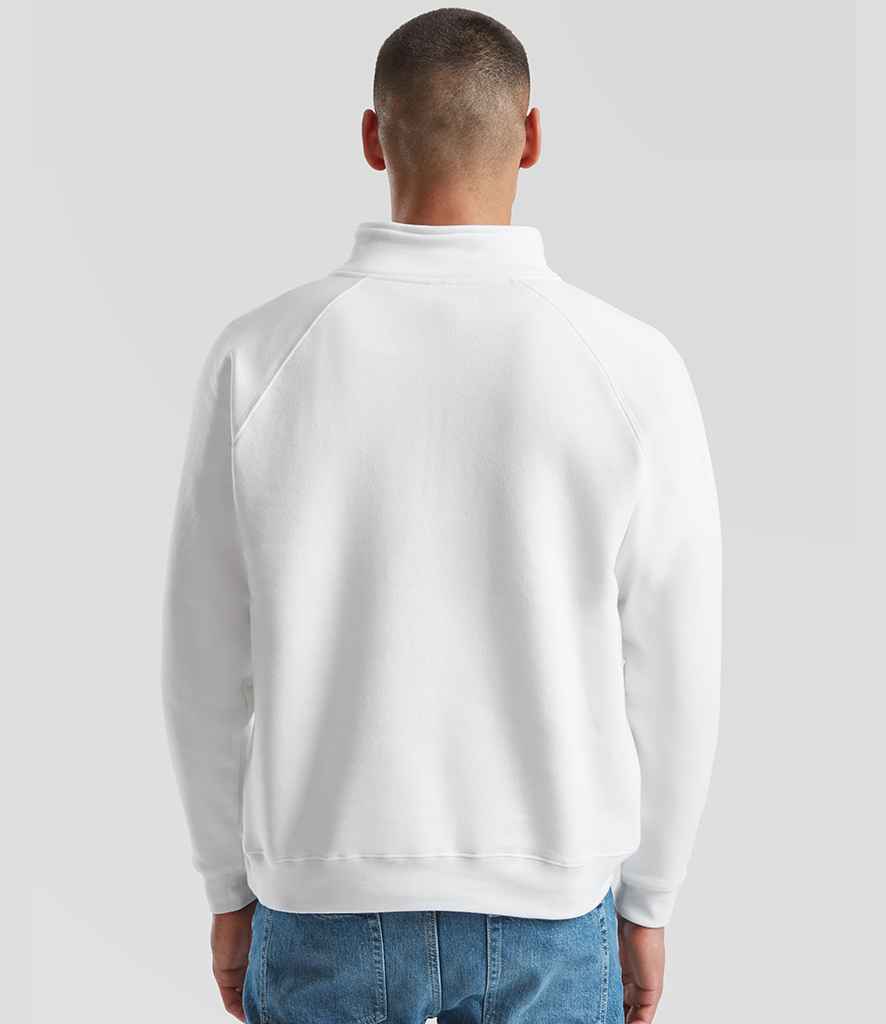 Fruit of the Loom Fruit of the Loom Premium Zip Neck Sweatshirt White