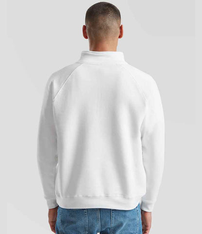 Fruit of the Loom Fruit of the Loom Premium Zip Neck Sweatshirt White