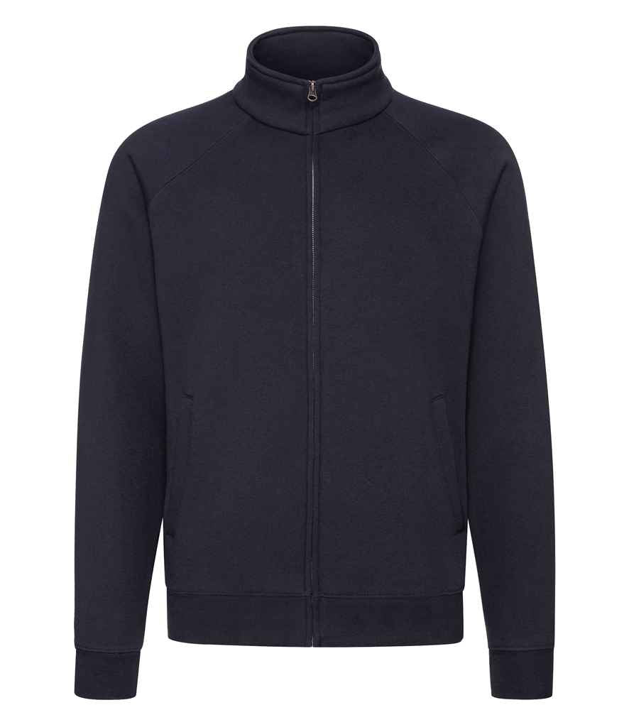 Fruit of the Loom Premium Sweat Jacket in Deep Navy