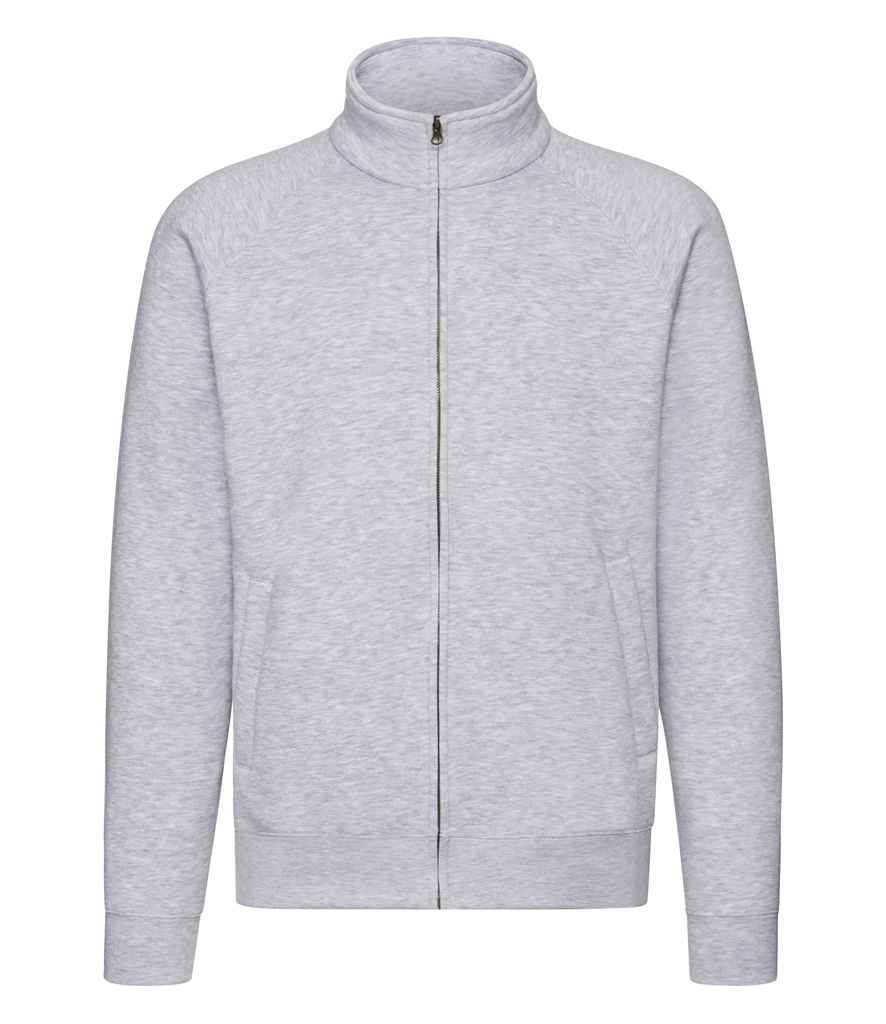 Fruit of the Loom Premium Sweat Jacket in Heather Grey