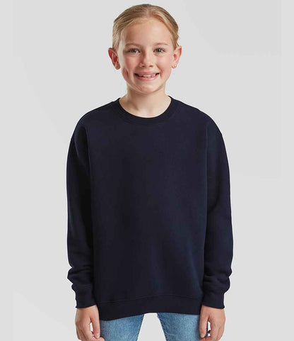 Fruit of the Loom Fruit of the Loom Kids Premium Drop Shoulder Sweatshirt Deep Navy