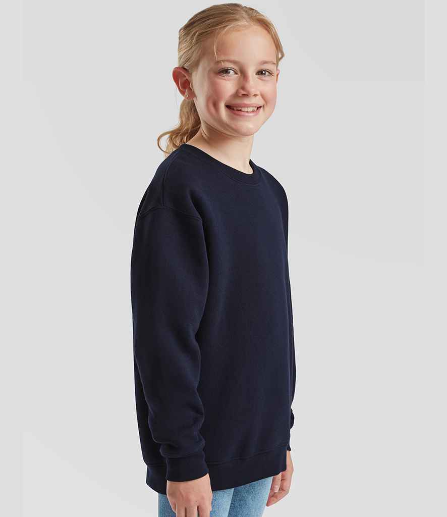 Fruit of the Loom Fruit of the Loom Kids Premium Drop Shoulder Sweatshirt Deep Navy
