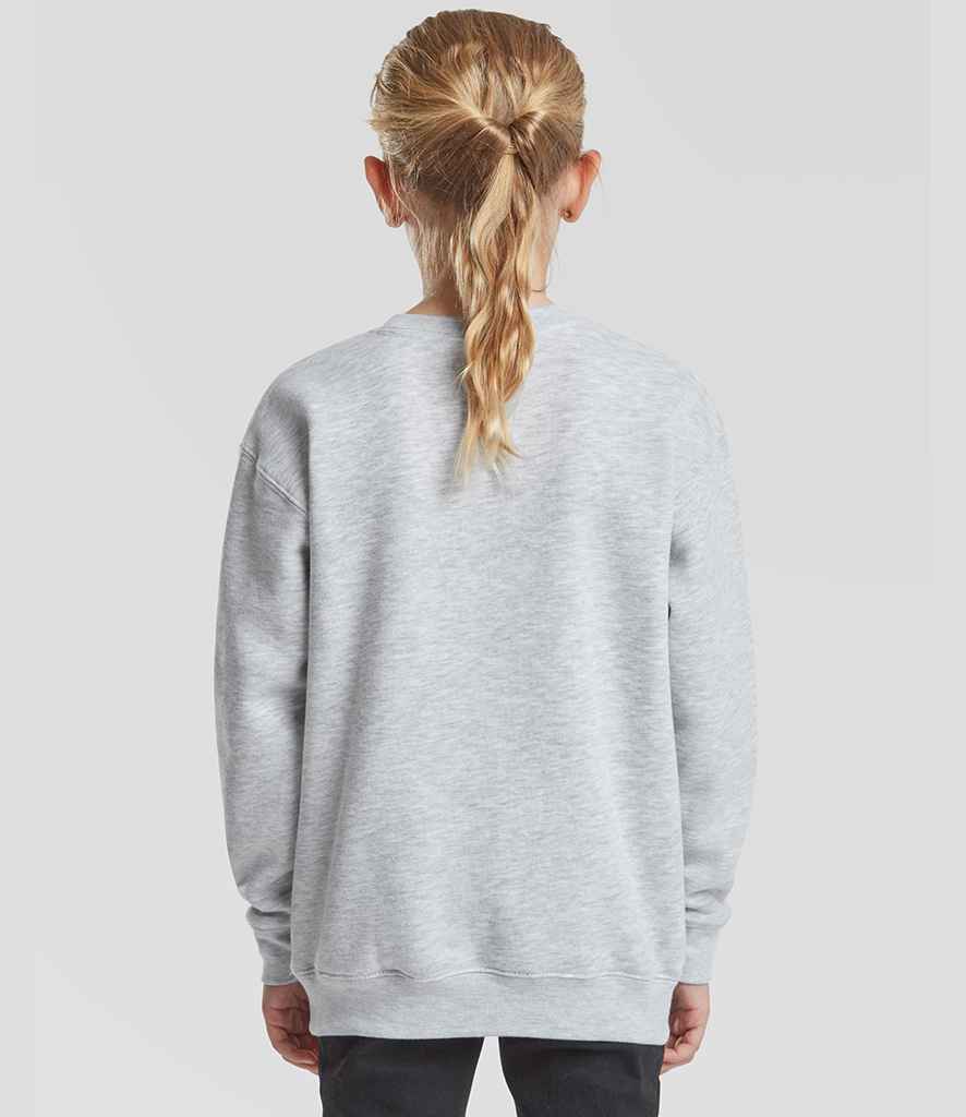 Fruit of the Loom Fruit of the Loom Kids Premium Drop Shoulder Sweatshirt Heather Grey