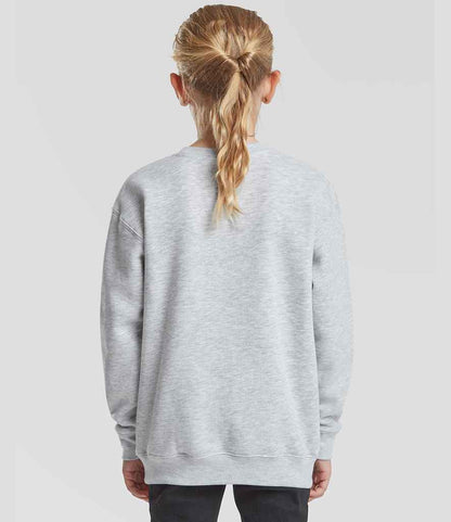 Fruit of the Loom Fruit of the Loom Kids Premium Drop Shoulder Sweatshirt Heather Grey