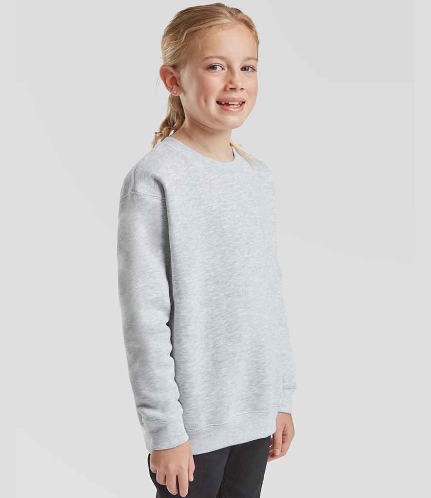Fruit of the Loom Fruit of the Loom Kids Premium Drop Shoulder Sweatshirt Heather Grey