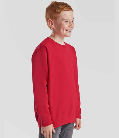 Fruit of the Loom Fruit of the Loom Kids Premium Drop Shoulder Sweatshirt Red