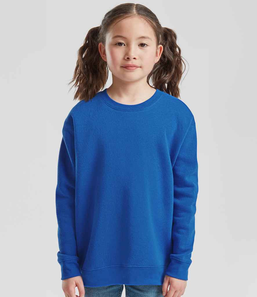 Fruit of the Loom Fruit of the Loom Kids Premium Drop Shoulder Sweatshirt Royal Blue