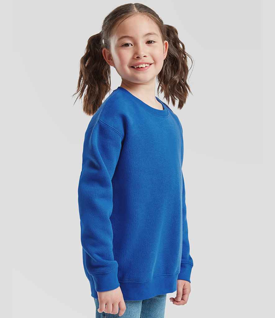 Fruit of the Loom Fruit of the Loom Kids Premium Drop Shoulder Sweatshirt Royal Blue