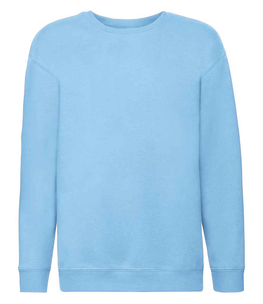 Fruit of the Loom Kids Premium Drop Shoulder Sweatshirt in Sky Blue