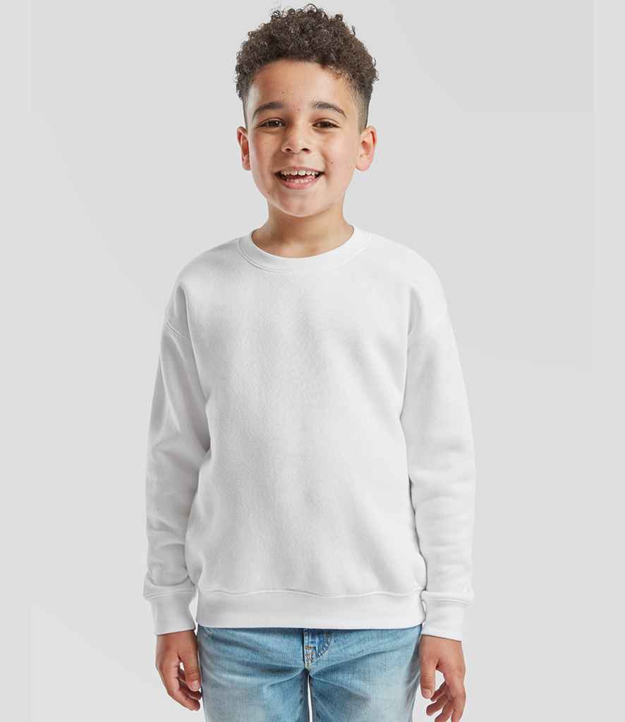 Fruit of the Loom Fruit of the Loom Kids Premium Drop Shoulder Sweatshirt White