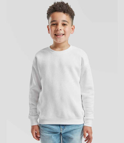 Fruit of the Loom Fruit of the Loom Kids Premium Drop Shoulder Sweatshirt White
