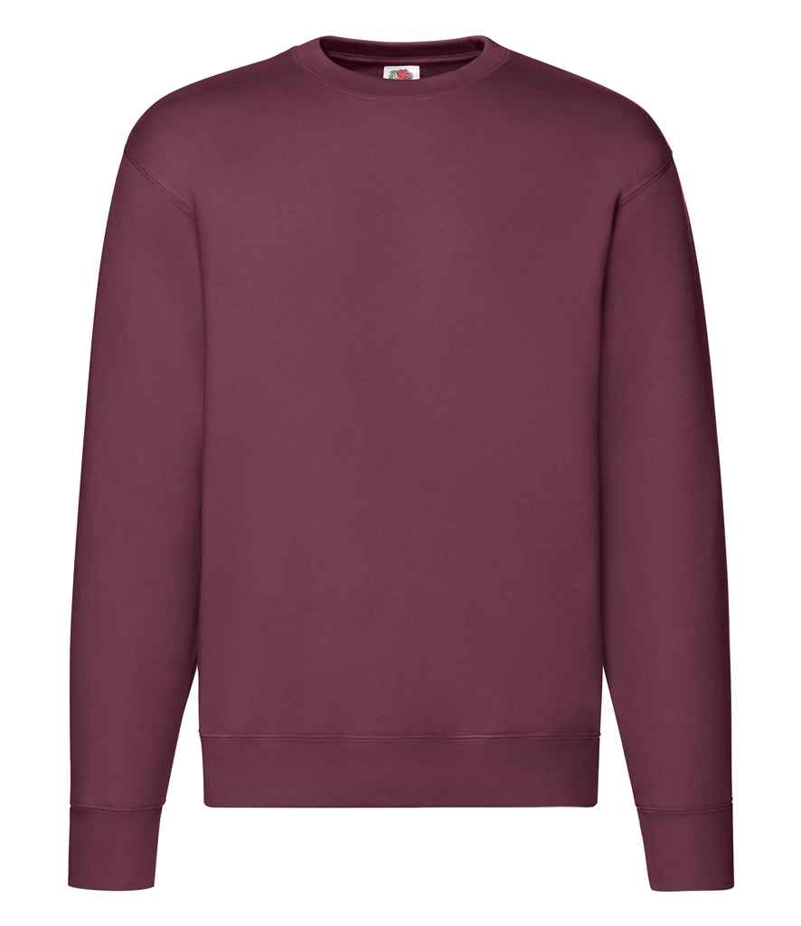 Fruit of the Loom Premium Drop Shoulder Sweatshirt in Burgundy
