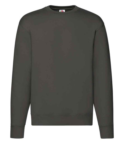 Fruit of the Loom Premium Drop Shoulder Sweatshirt in Charcoal