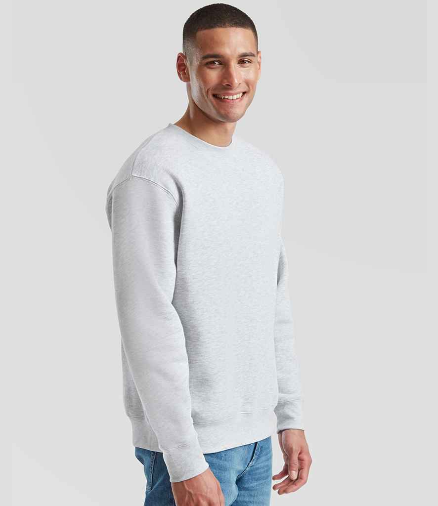 Fruit of the Loom Fruit of the Loom Premium Drop Shoulder Sweatshirt Heather Grey