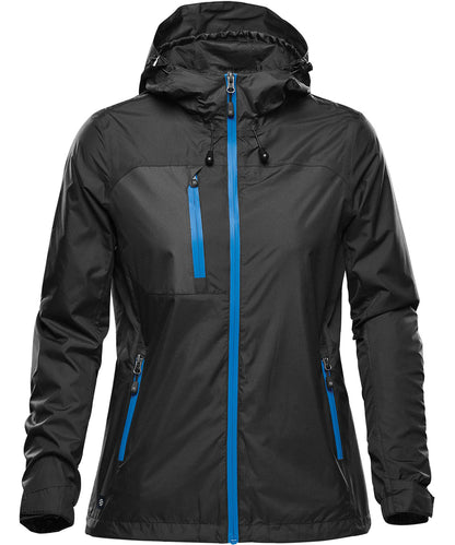 Stormtech Women's Olympia shell Black/Azure Blue