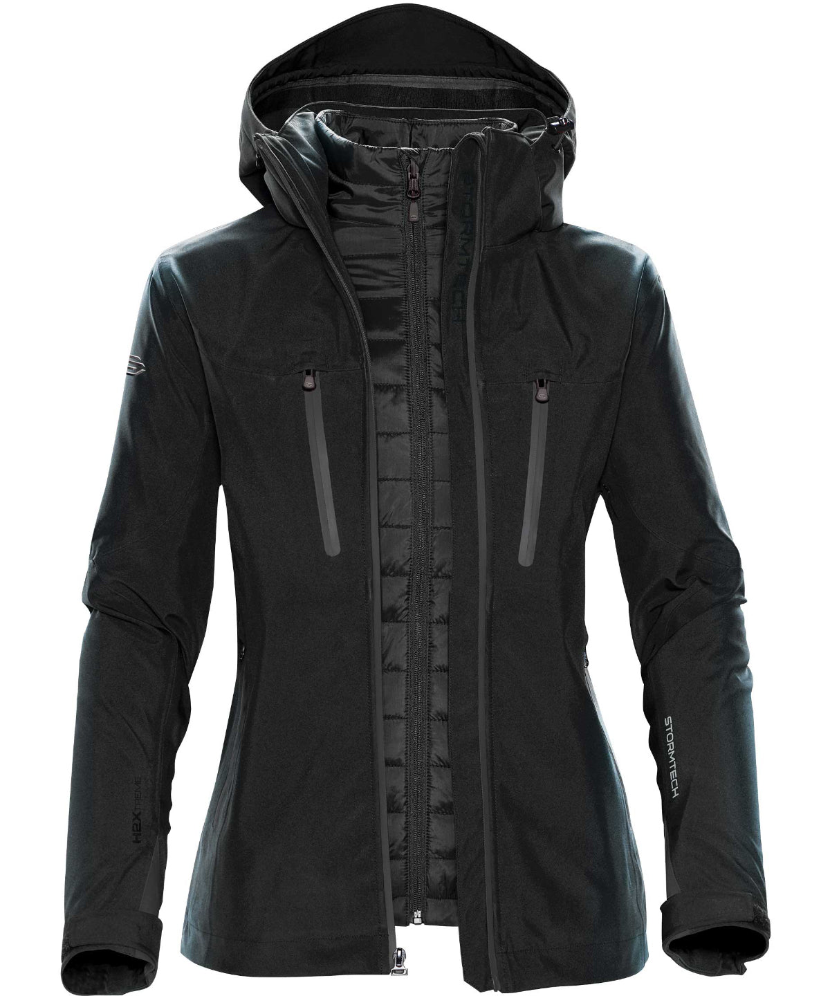 Stormtech Women's Matrix system jacket Black/Carbon