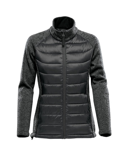 Stormtech Women’s Narvik hybrid jacket Black/Dolphin Heather