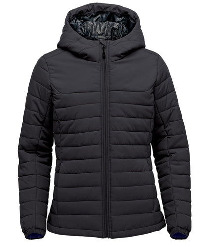 Stormtech Women’s Nautilus quilted hooded jacket Black