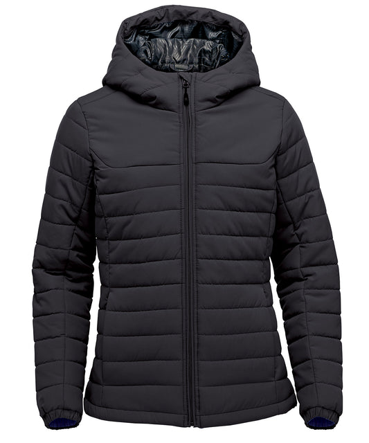 Stormtech Women’s Nautilus quilted hooded jacket Black