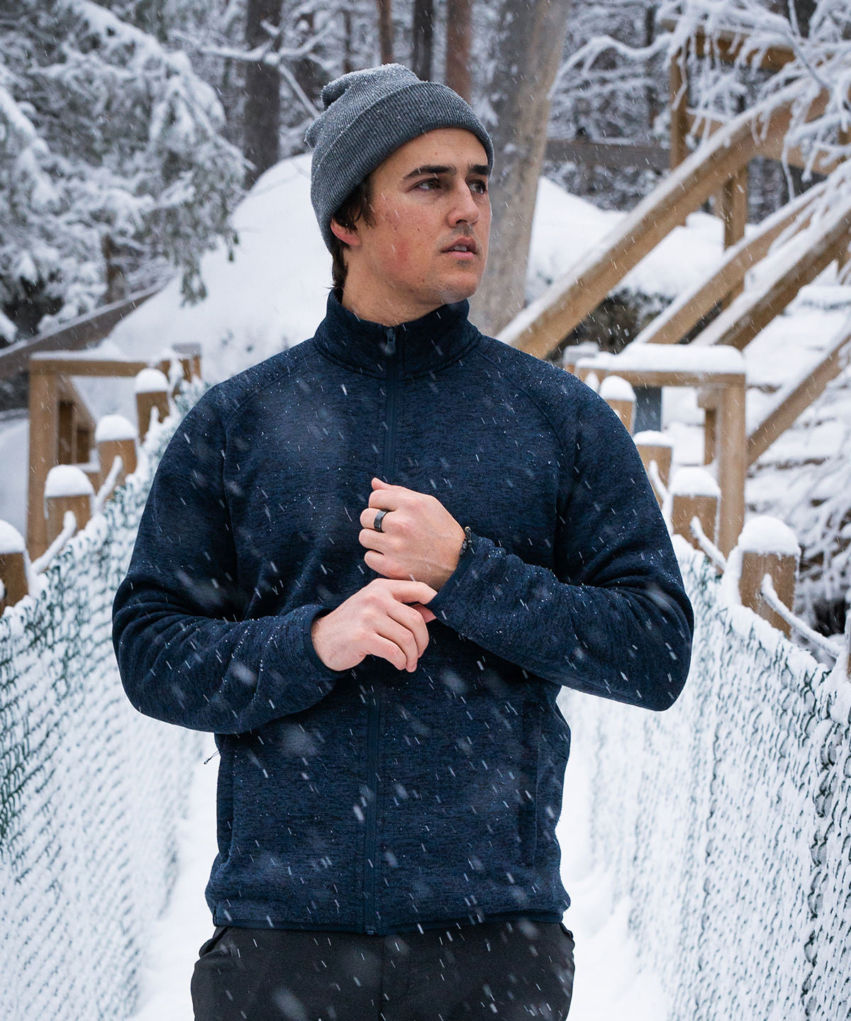 Stormtech Yosemite full-zip fleece jacket Black Heather*