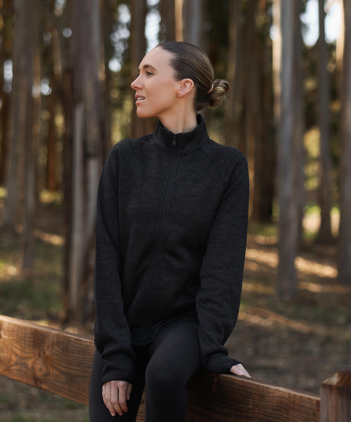 Stormtech Women’s Yosemite full-zip fleece jacket Black Heather*