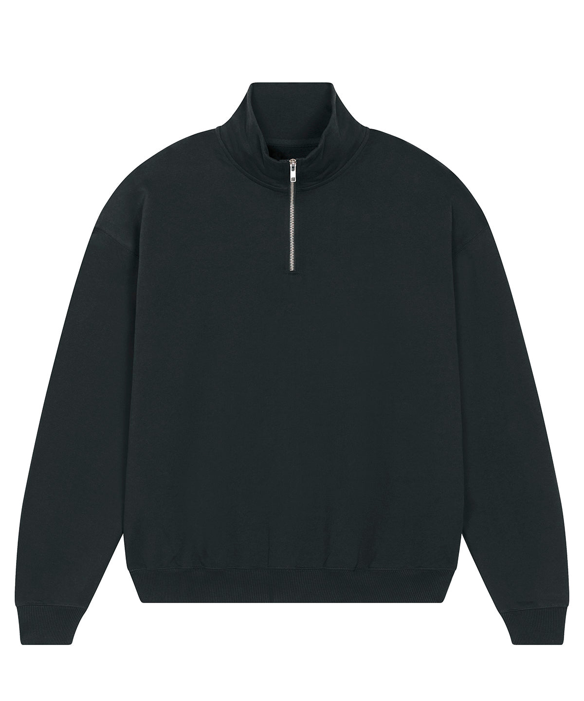 Stanley/Stella Unisex Miller dry 1/4 zip sweatshirt (STSU795) Black