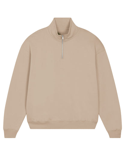 Stanley/Stella Unisex Miller dry 1/4 zip sweatshirt (STSU795) Desert Dust