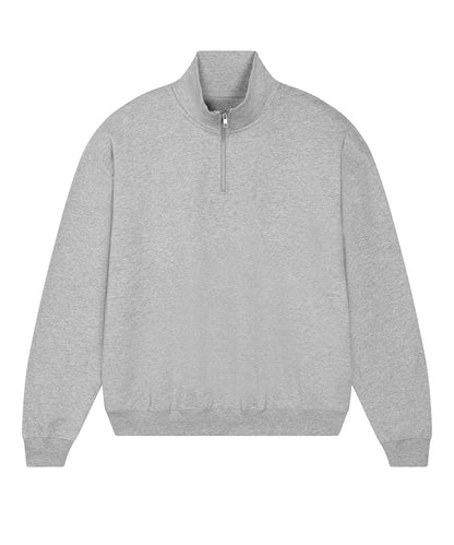 Stanley/Stella Unisex Miller dry 1/4 zip sweatshirt (STSU795) Heather Grey