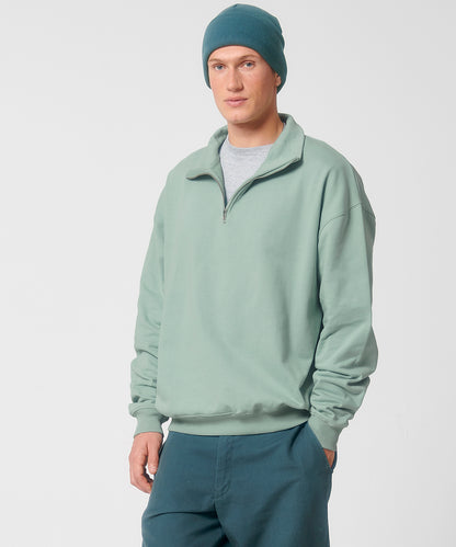 Stanley/Stella Unisex Miller dry 1/4 zip sweatshirt (STSU795) Aloe