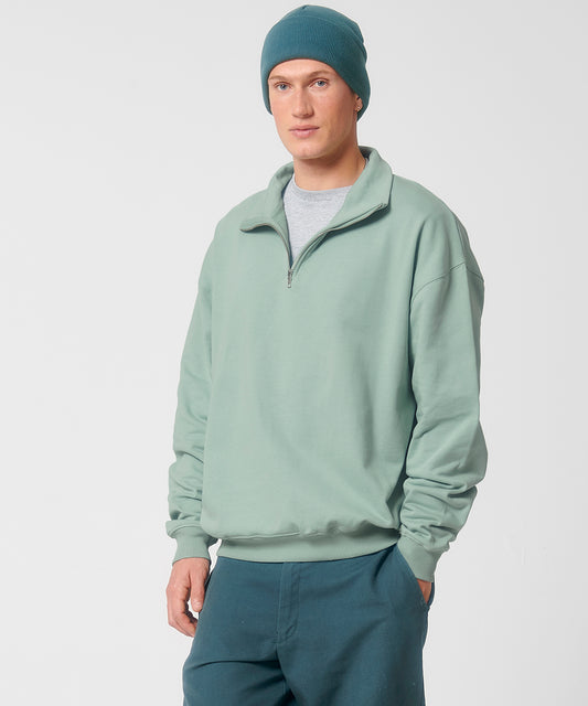 Stanley/Stella Unisex Miller dry 1/4 zip sweatshirt (STSU795) Aloe