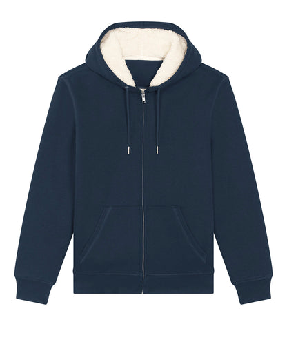 Stanley/Stella Unisex Hygger sherpa zip-through sweatshirt (STSU956) French Navy