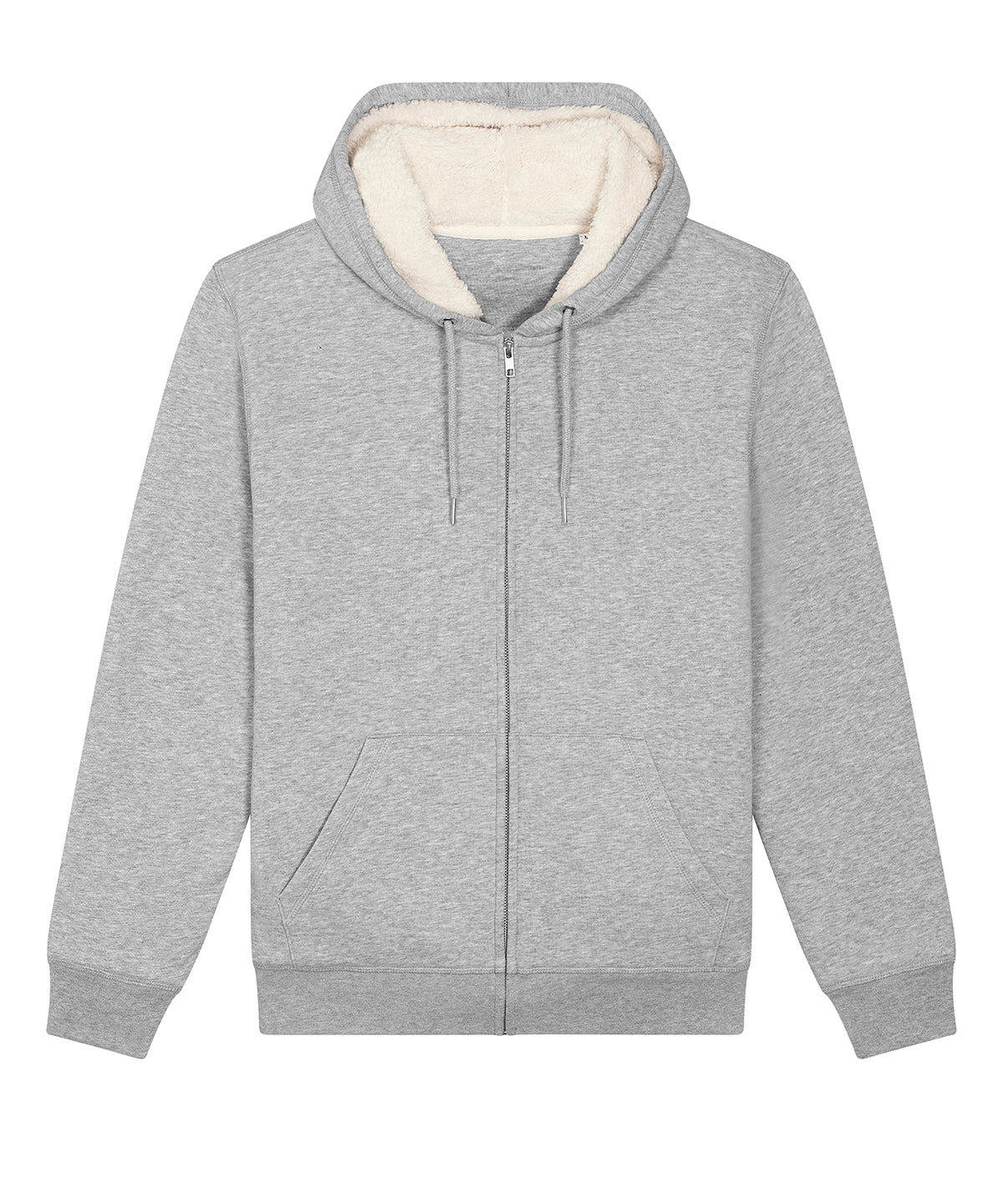 Stanley/Stella Unisex Hygger sherpa zip-through sweatshirt (STSU956) Heather Grey