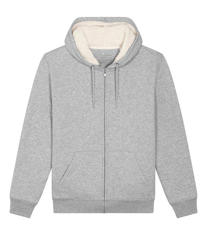 Stanley/Stella Unisex Hygger sherpa zip-through sweatshirt (STSU956) Heather Grey