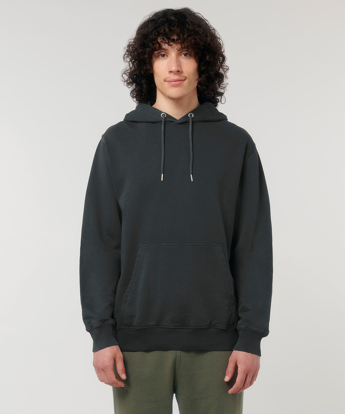 Stanley/Stella Unisex Archer vintage hoodie sweatshirt (STSU040) Garment Dyed Black Rock