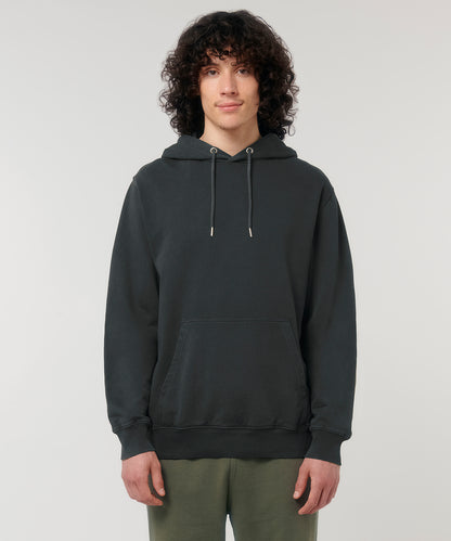 Stanley/Stella Unisex Archer vintage hoodie sweatshirt (STSU040) Garment Dyed Black Rock