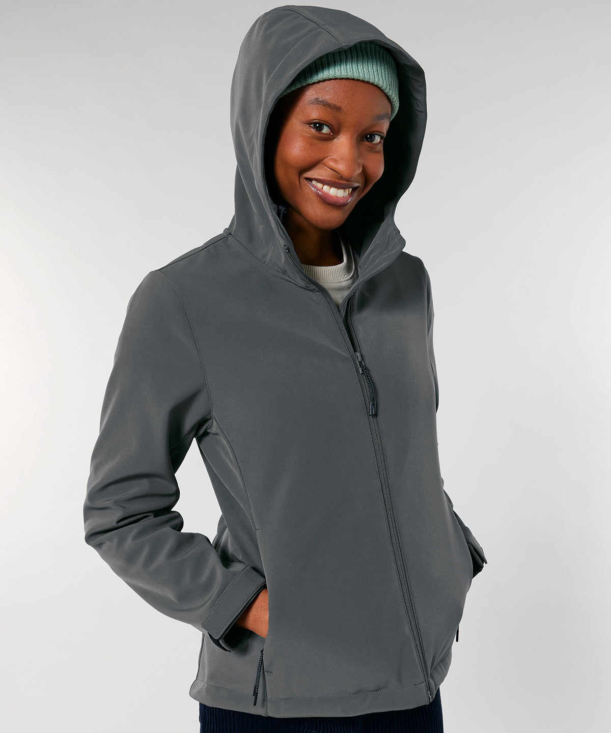 Stanley/Stella Women’s Stella Discoverer hooded softshell  (STJW159) Anthracite