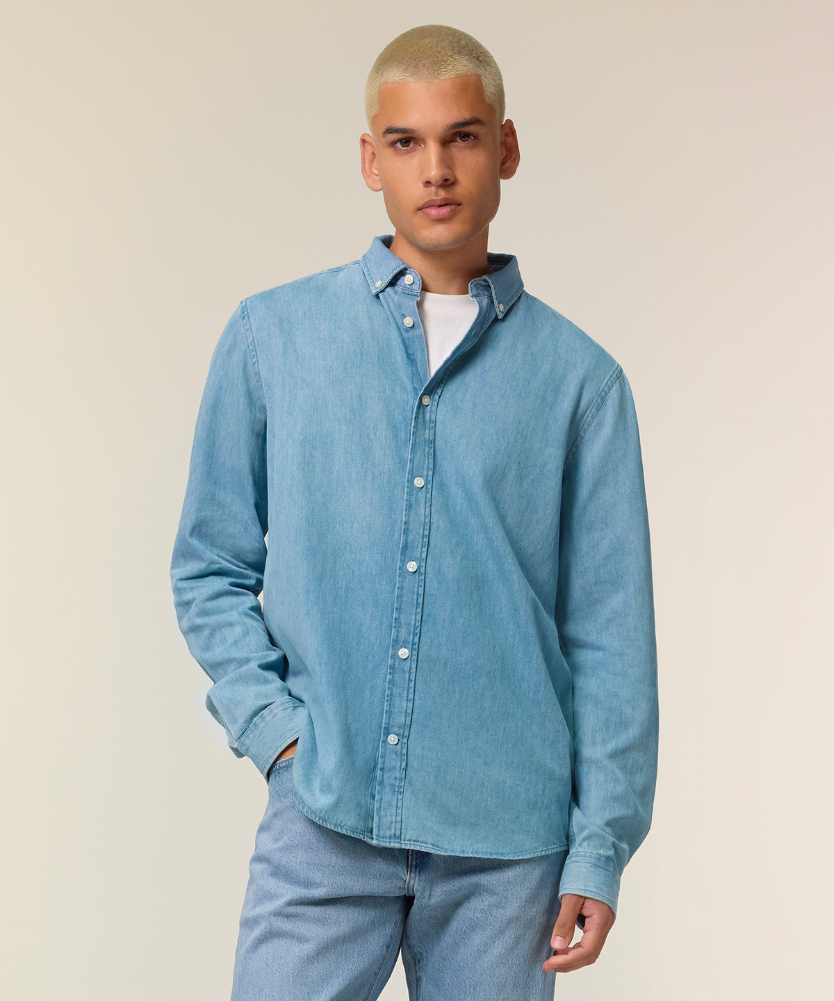 Stanley/Stella Stanley denim shirt (STWM967) Light Wash