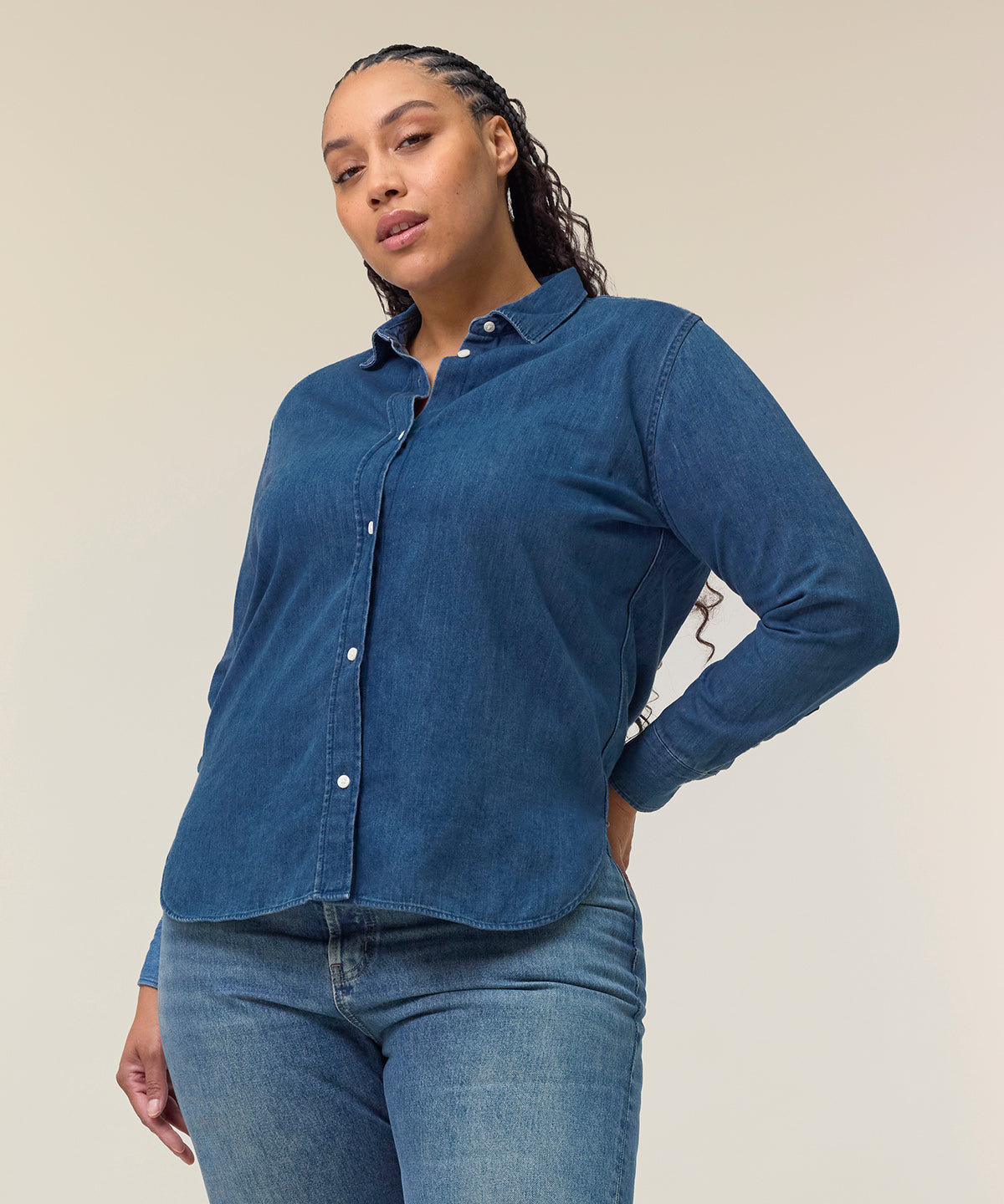 Stanley/Stella Stella denim shirt (STWW970) Light Wash