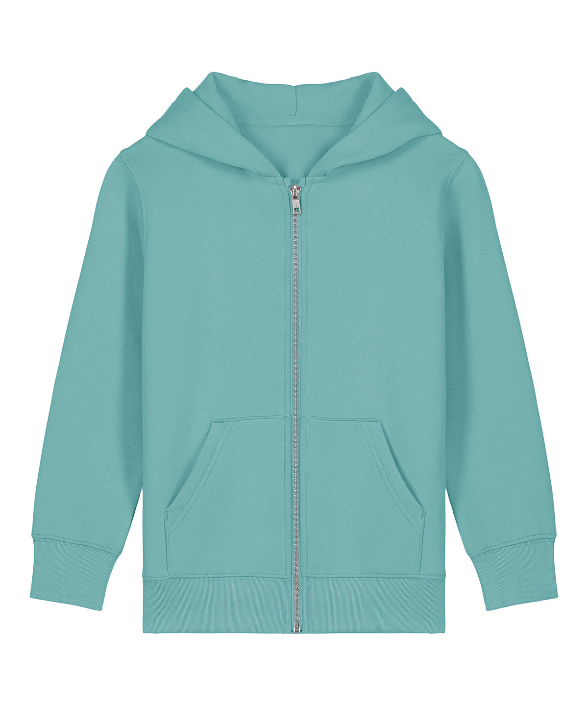 Stanley/Stella Kids Mini Cultivator 2.0 iconic zip-thru hoodie sweatshirt (STSK182) Teal Monstera