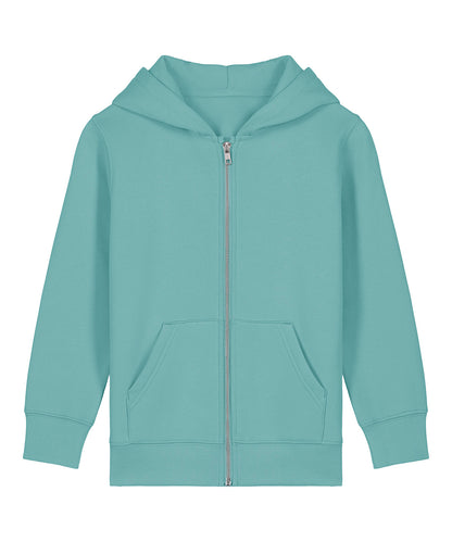 Stanley/Stella Kids Mini Cultivator 2.0 iconic zip-thru hoodie sweatshirt (STSK182) Teal Monstera