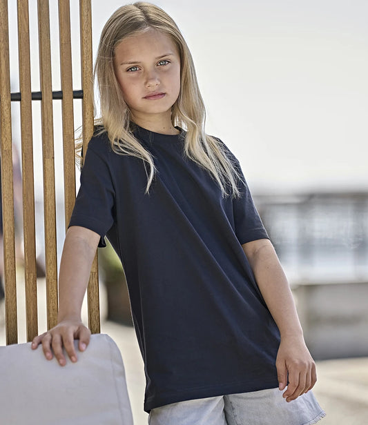Tee Jays Kids Unlabeled T-Shirt - Navy - Model