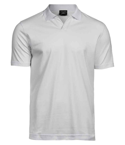 Tee Jays Tee Jays Luxury Stretch V Neck Polo Shirt White