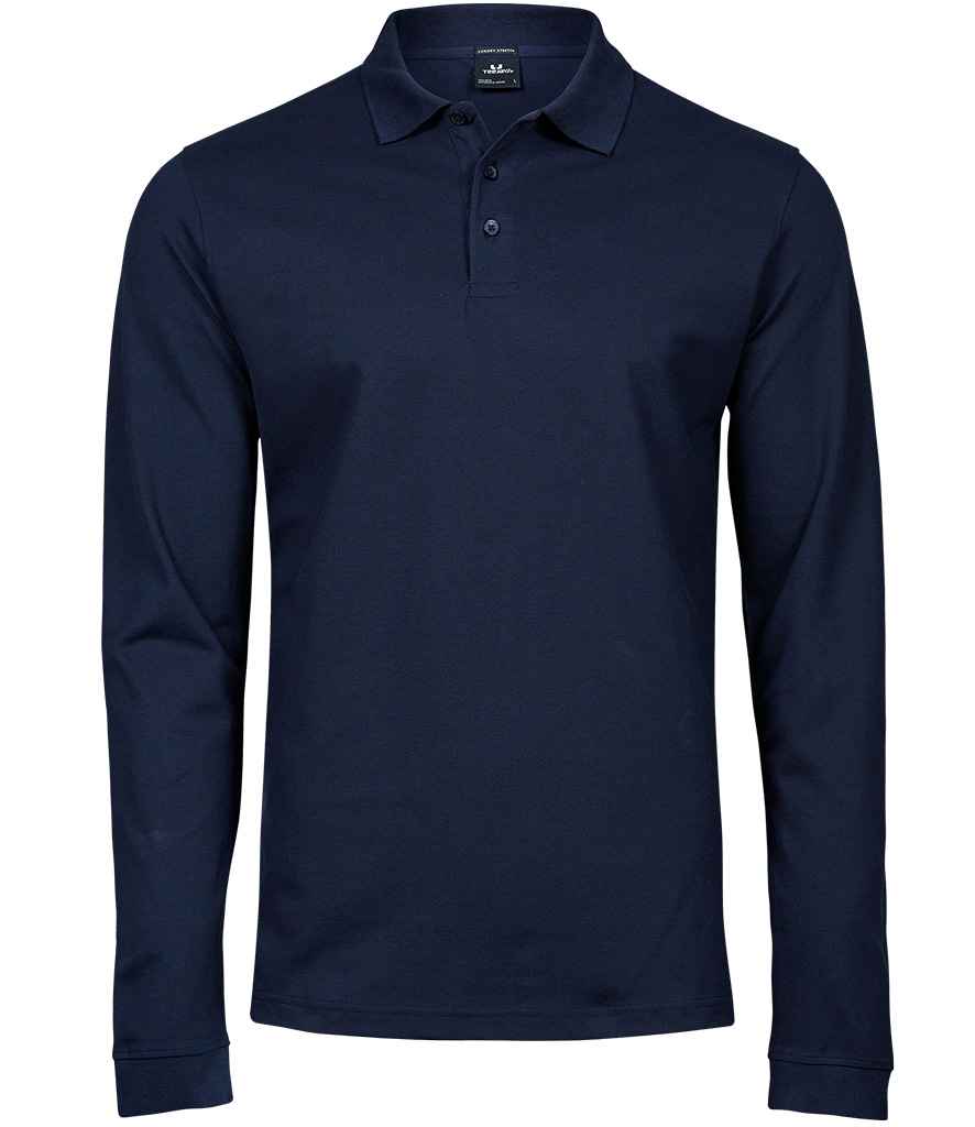 Tee Jays Tee Jays Luxury Stretch Long Sleeve Polo Shirt Navy
